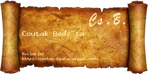 Csutak Beáta névjegykártya